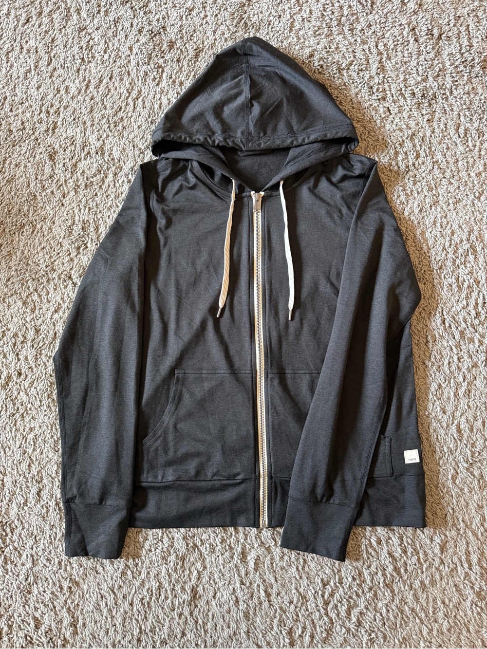 Vuori Halo Performance Hoodie 2.0 Heather Black Size small